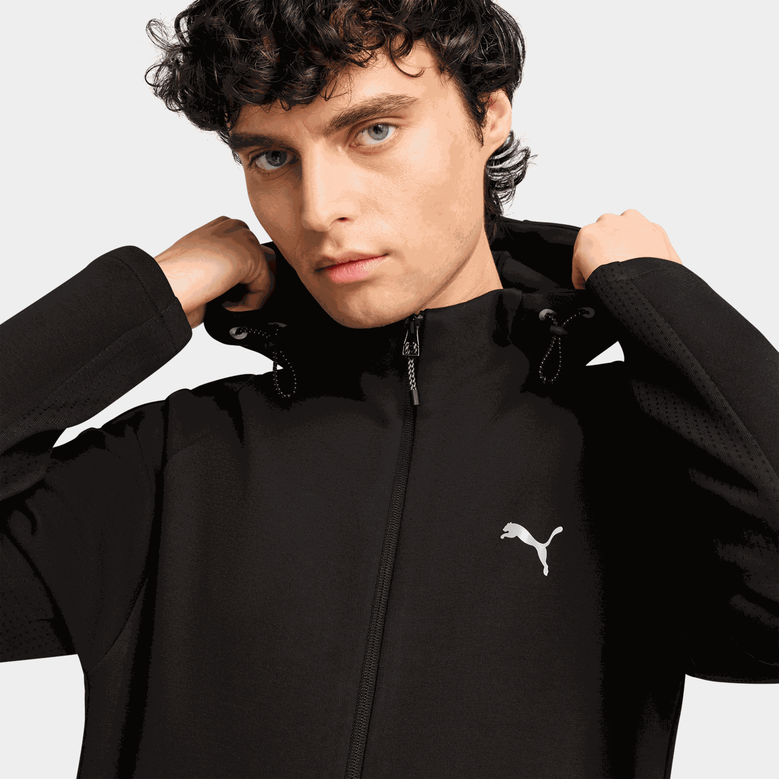 Evostripe Full-Zip Hoodie DK, huvjacka, herr - full image 3