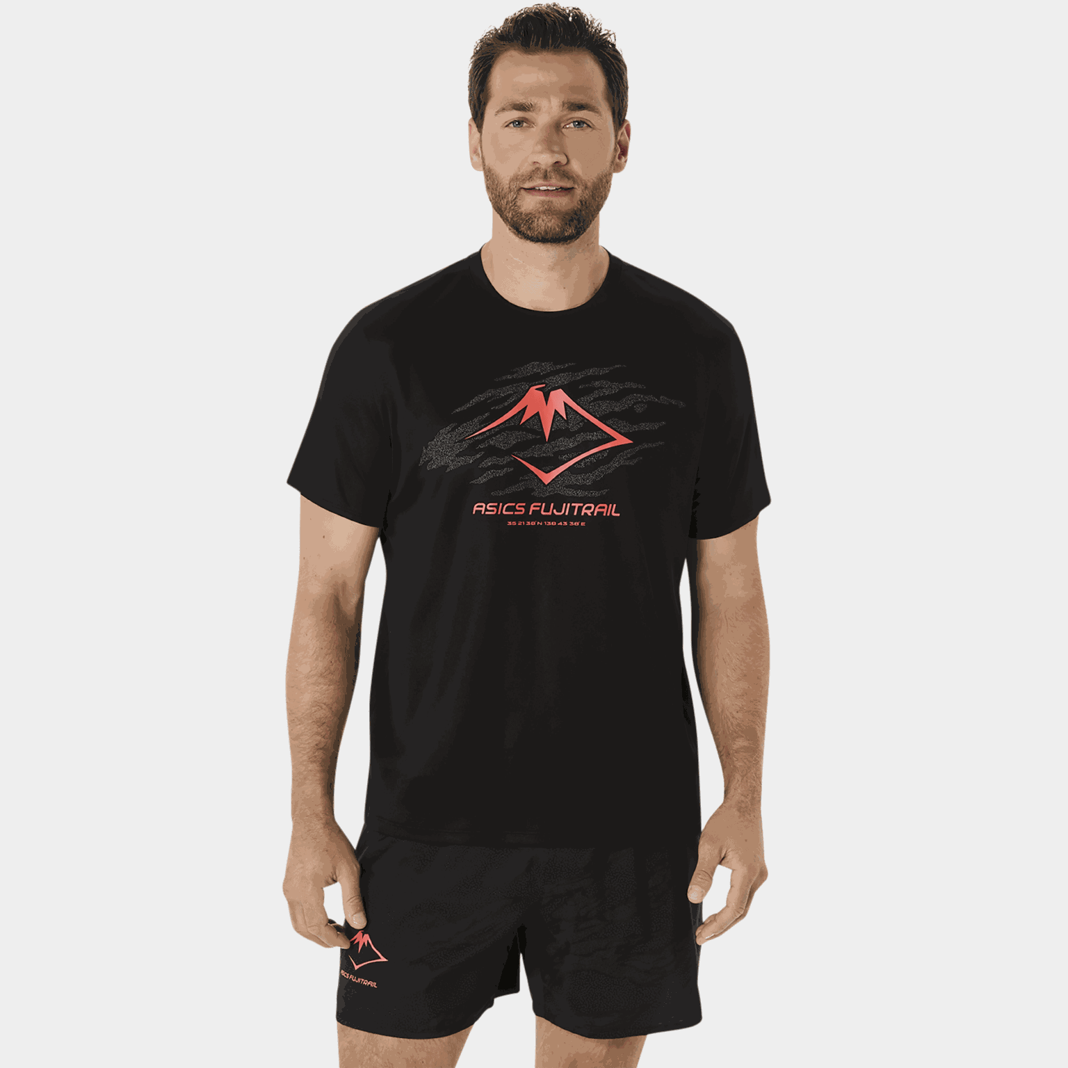 Fujitrail Logo Short Sleeve Top, t-shirt, herr - Tränings-T-Shirts
