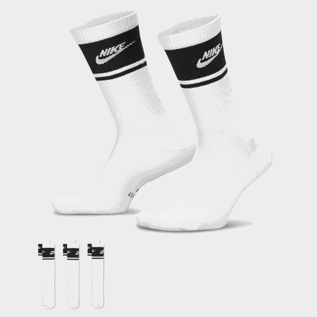 U NK ED ELVD CRW 3P SOCKS, Strumpor, unisex - Bomullsstrumpor