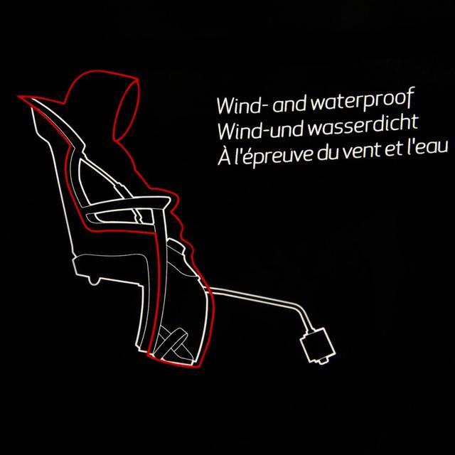 Rain Poncho, regnskydd för barnstol, röd - Cykelbarnstol & tillbehör