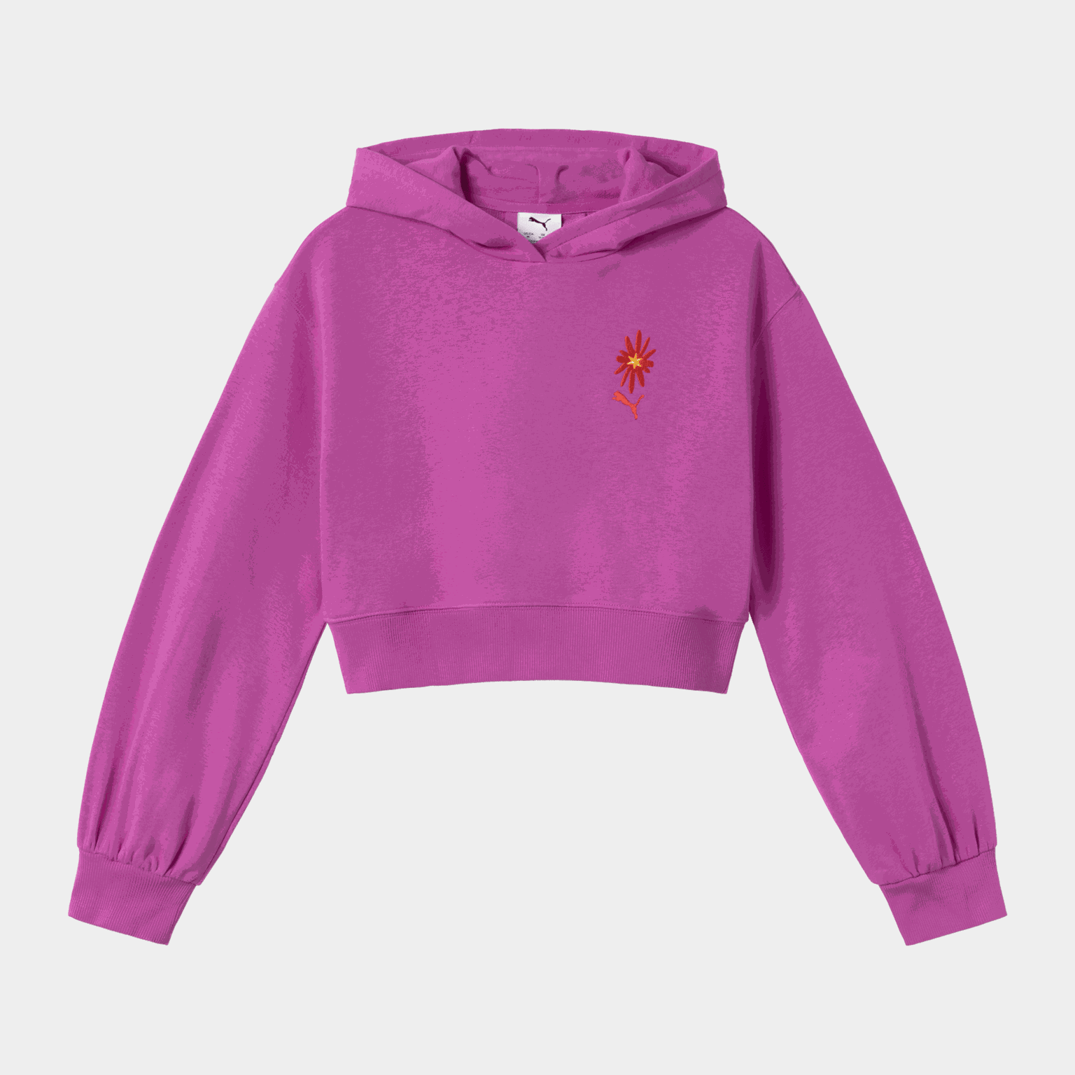 WARDROBE ESS FLORAL Short Length Hoodie, huvtröja, junior - full image 1