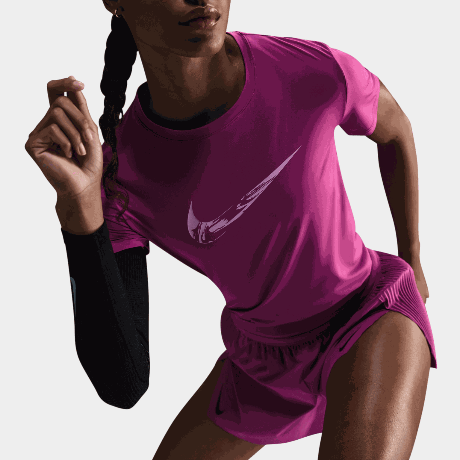 One Swoosh Hyperbright Dri-FIT Short Sleeve Top, träningströja, dam - full image 2