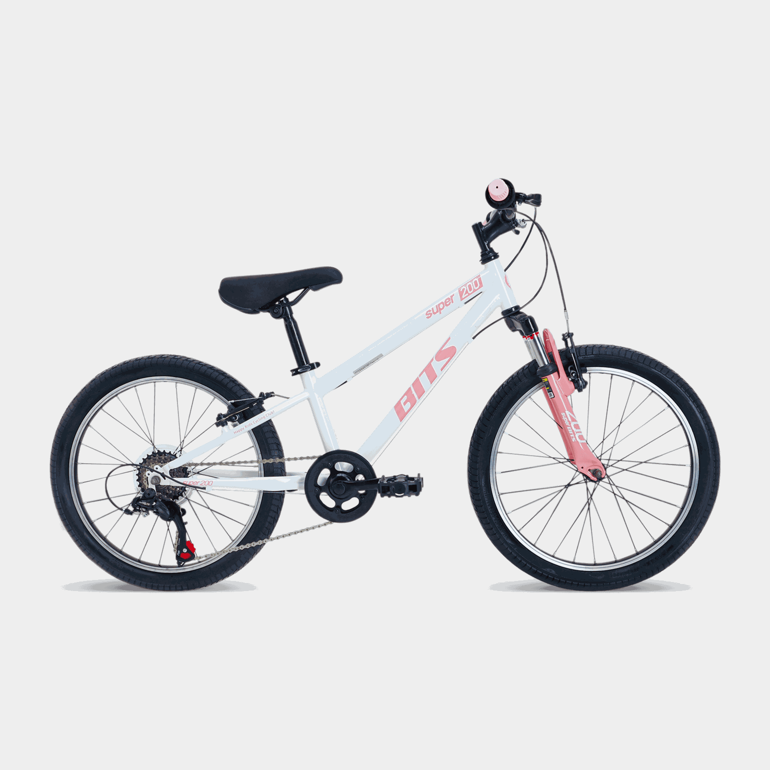 Super 200 EU WHITE/CYAN 25, barncykel, 5–8 år - full image 1
