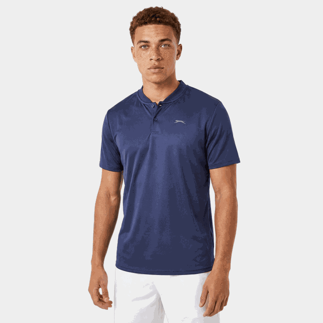 Collarless Polo Shirt Mens, pikétröja, herr - Tenniskläder