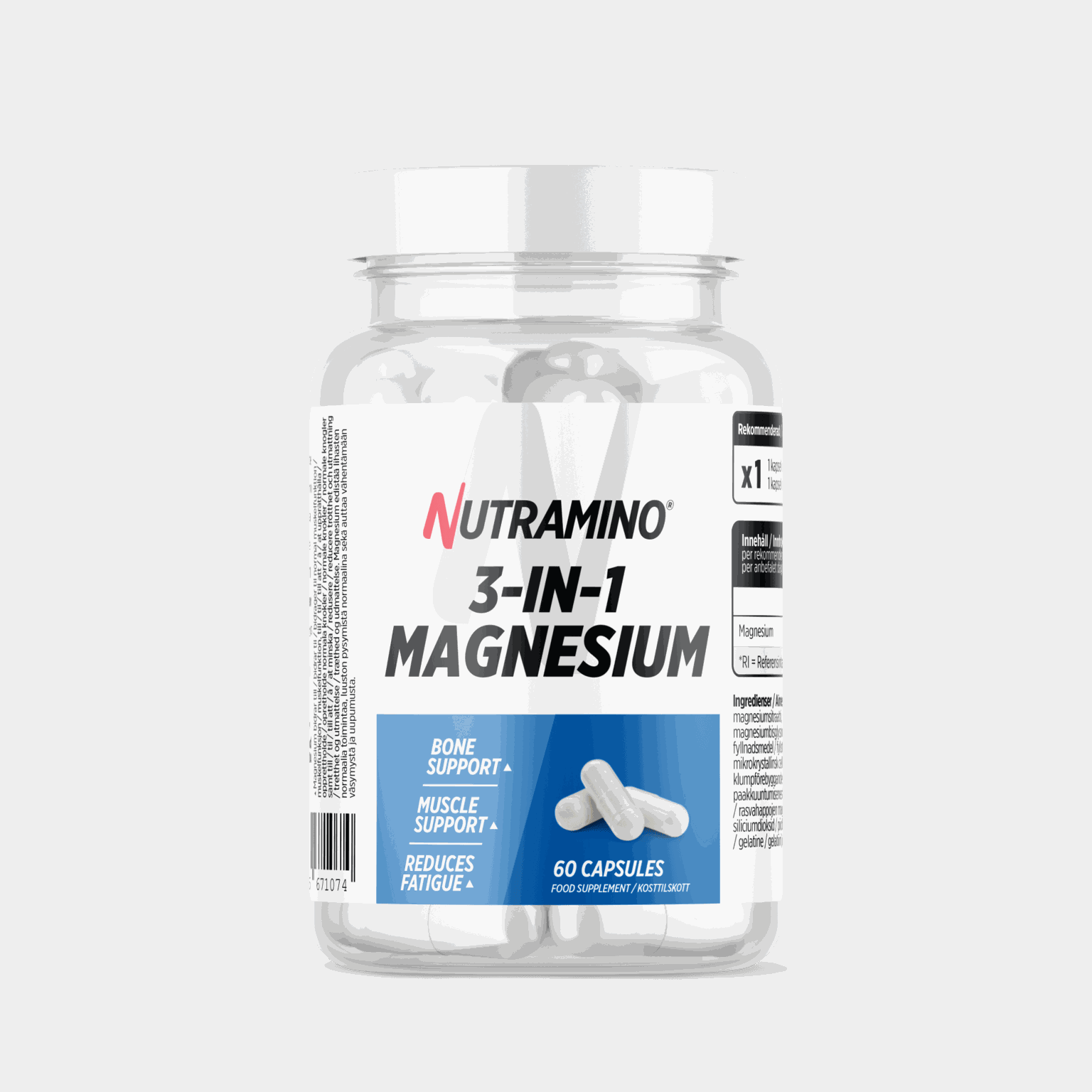 Nutrami Magnesium 60st, Kosttillskott - Hälsokost