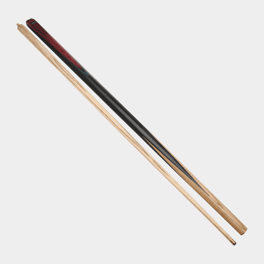 Classic 2 Piece Veneer Ash Snooker Cue, snookerkö - full image 2