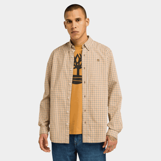 Stretch Poplin Gingham, skjorta - Skjortor