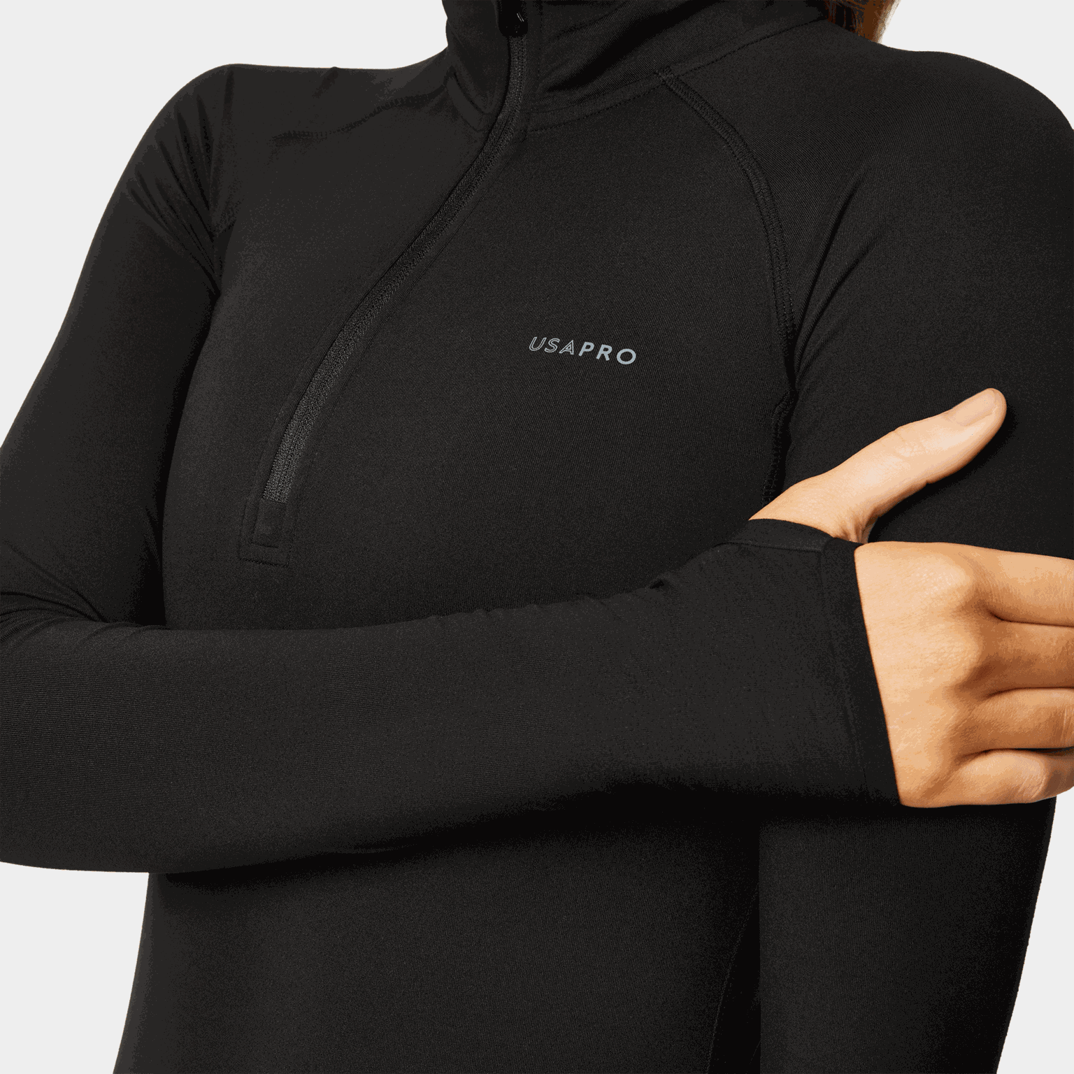 1/4 Long Sleeve Zip, träningströja, dam - full image 3
