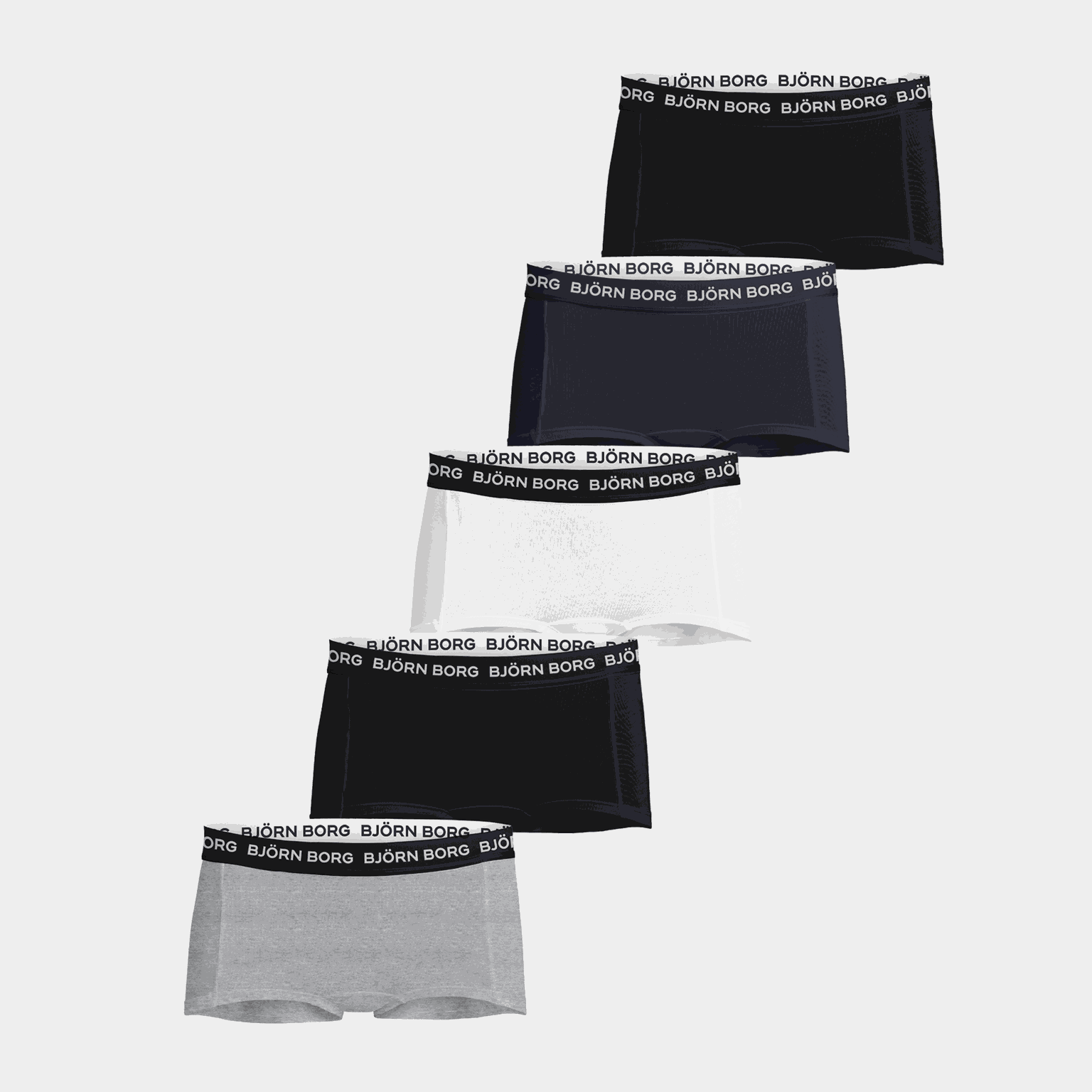 Cotton stretch boxer shorts 5-pack, boxershorts, flickor - full image 1