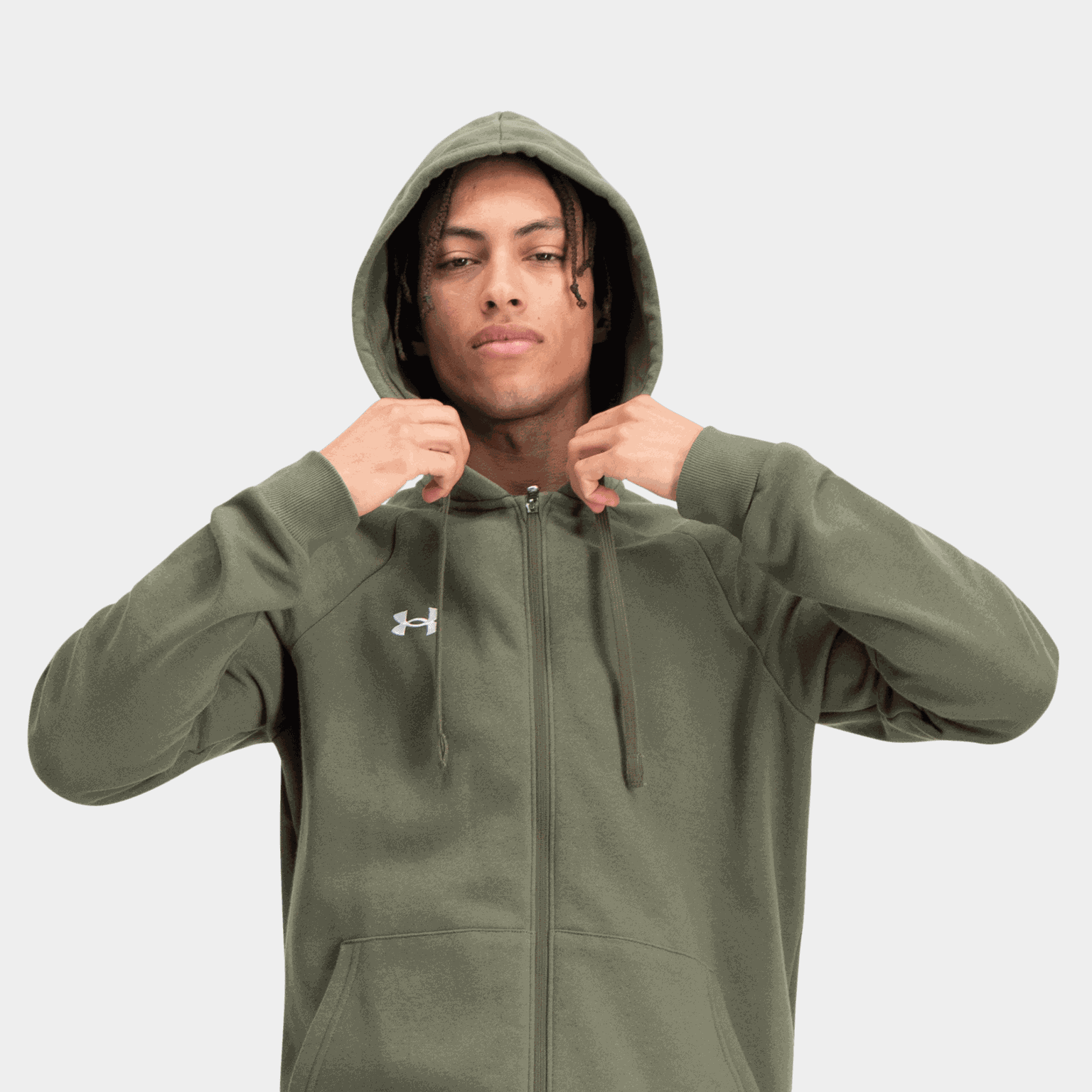 Rival Fleece Full Zip Hoodie, huvjacka, herr - full image 3