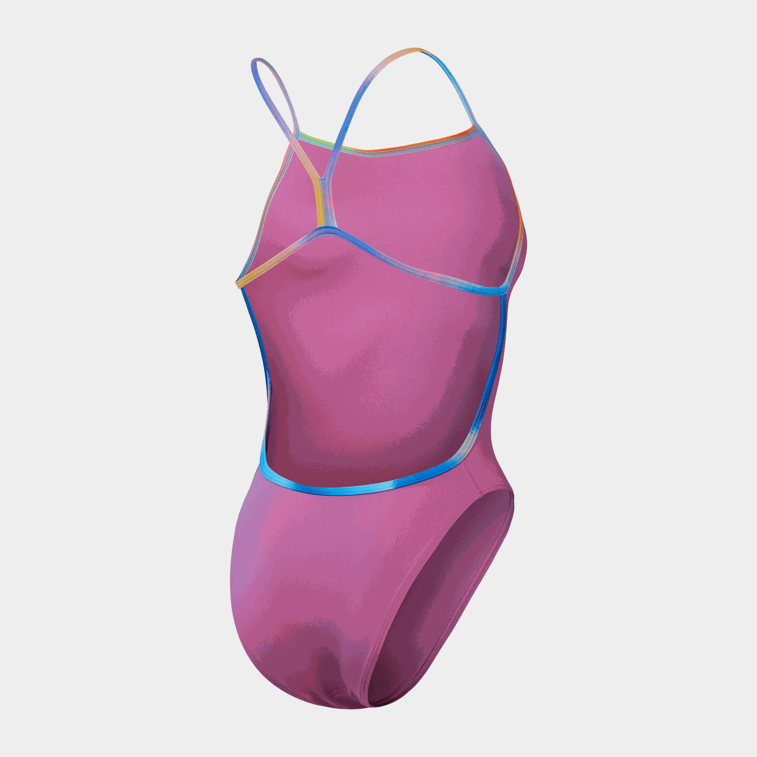 Womens Solid Vback, baddräkt, dam - full image 2