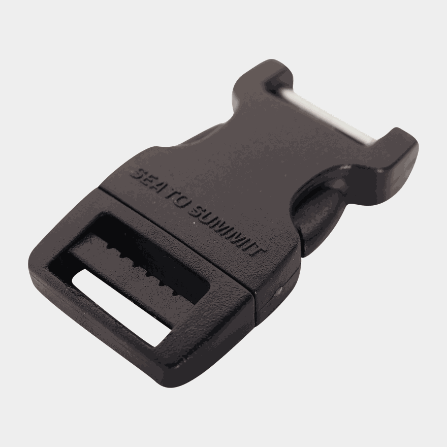 Buckle 15Mm Side Release 1 Pin Black, reservclips - full image 1