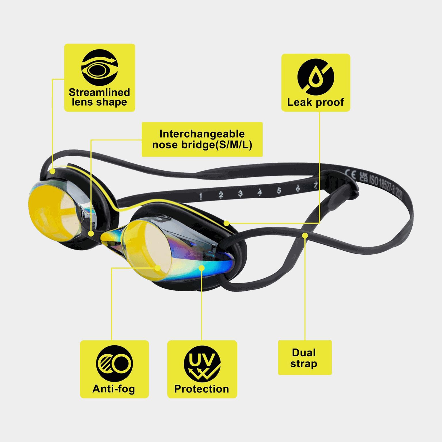 Hydro Pro Swimming Goggles, simglasögon - full image 4