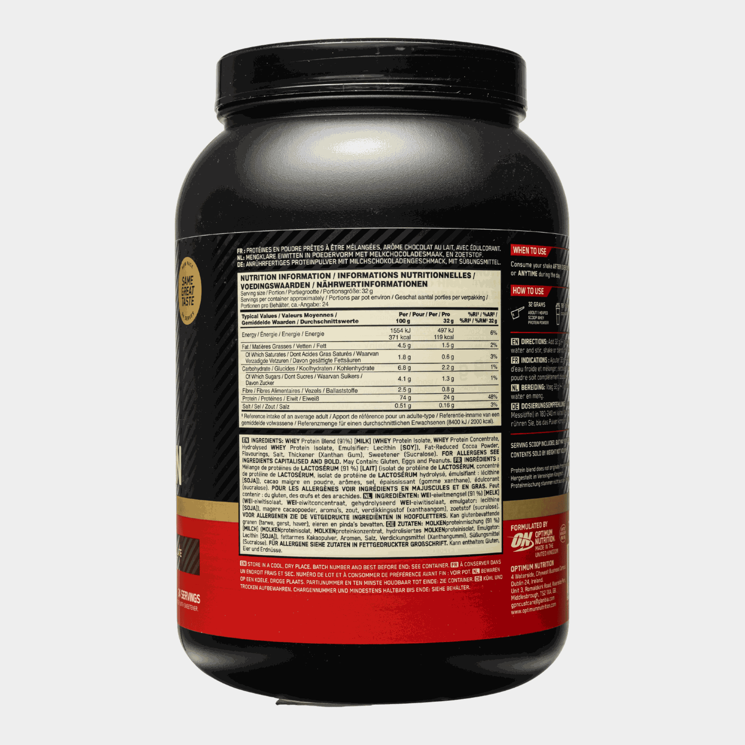 Gold Standard 100% Extreme Milk Chocolate 768g, proteinpulver - full image 2