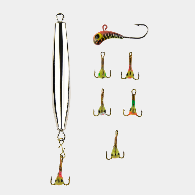 Perch L icefishing lure pack, drag för isfiske efter abborre - Pimpeldrag