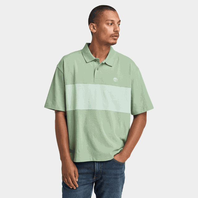 Color Block Rugby Polo, pikétröja, herr - Pikeér