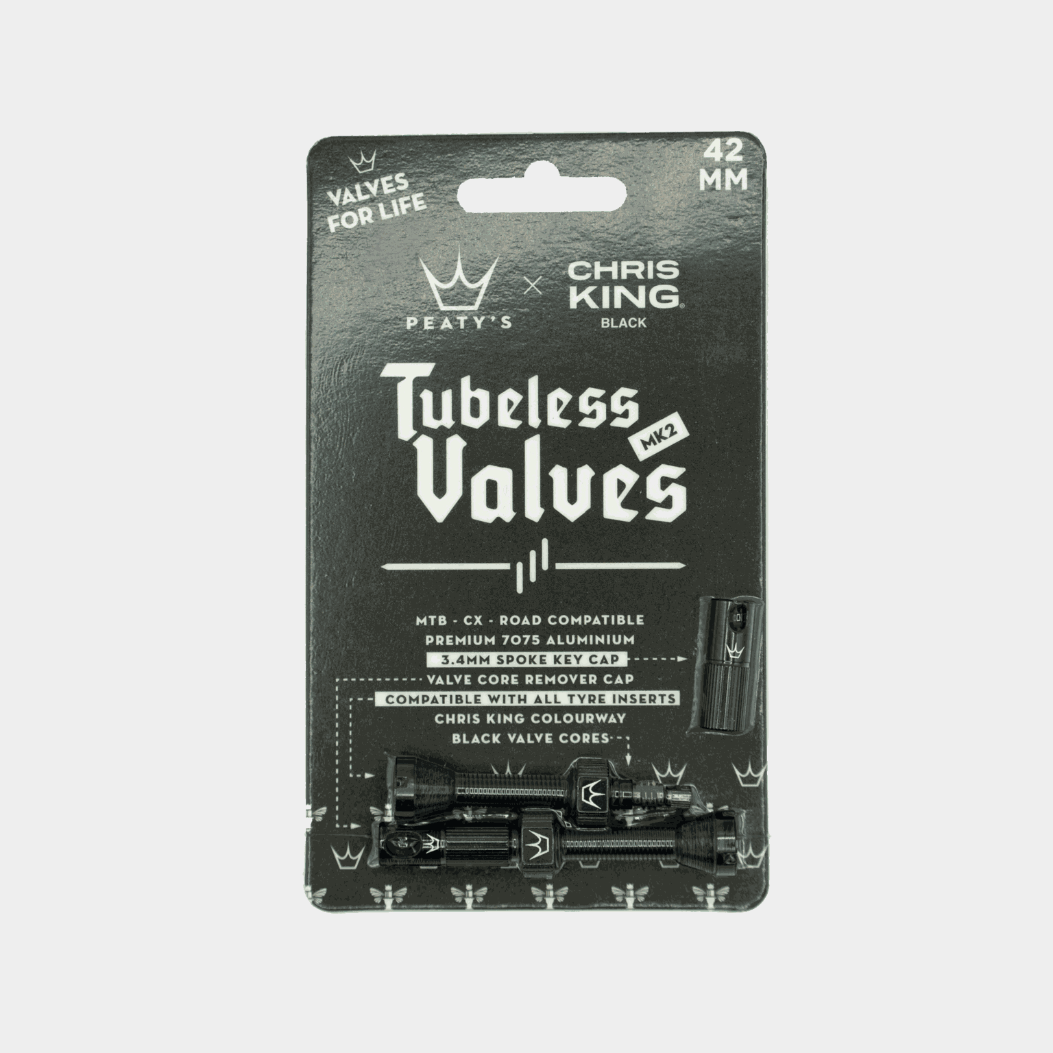 x Chris King Valves 42 mm (par), cykelventil - full image 2