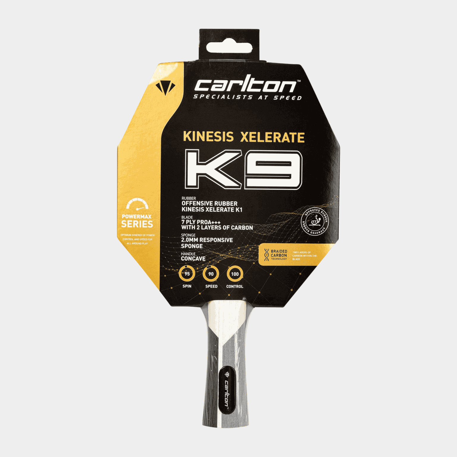 Kinesis Xelerate K9 Table Tennis Bat, bordtennisracket - full image 1