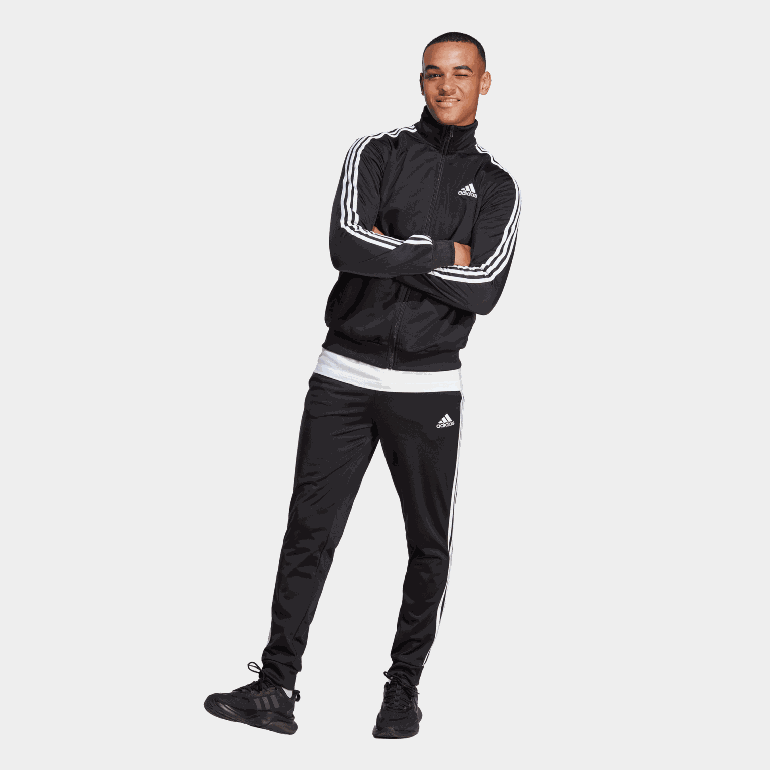 Basic 3-Stripes Tricot Tracksuit, joggingdress, herr - Träningsset