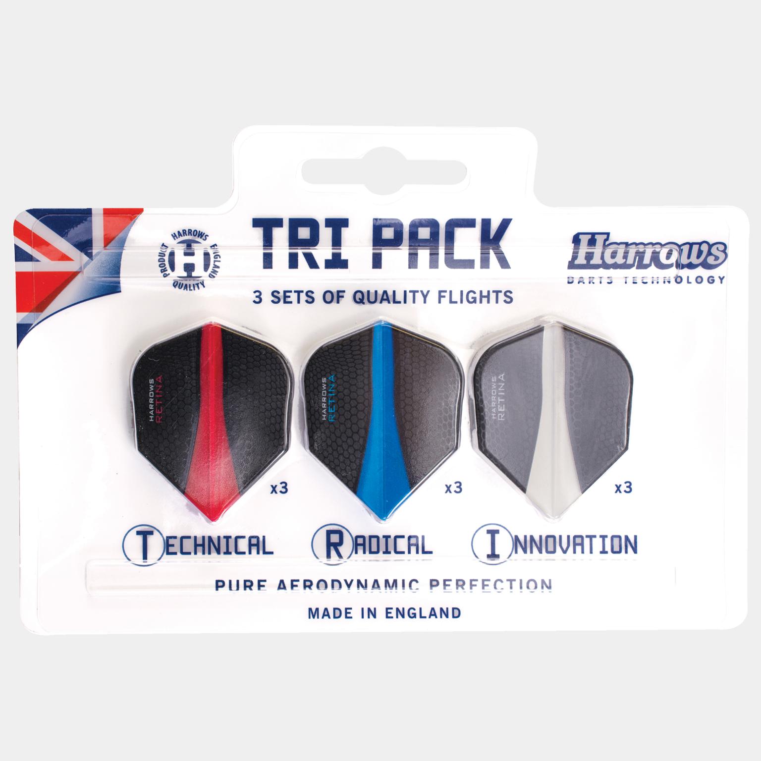 Dart Flights Retina Tri Pack 9 pcs, tillbehör till dartpilar - full image 1