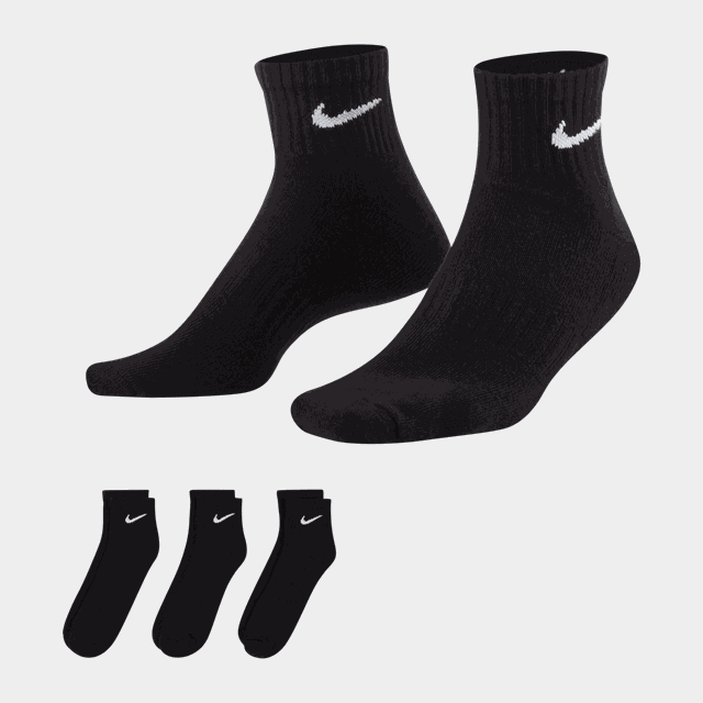 3Pk Quarter Socks, strumpor, herr - Bomullsstrumpor