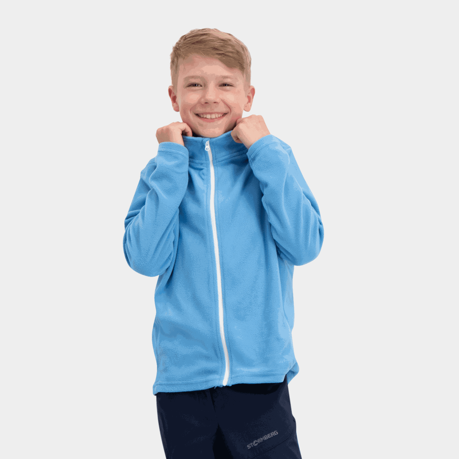 Basic Full Zip Fleece, fleecejacka barn - full image 1
