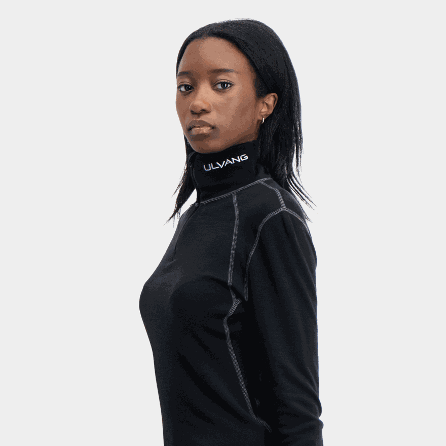 Thermo Turtle Neck zip, ulltröja dam - full image 3