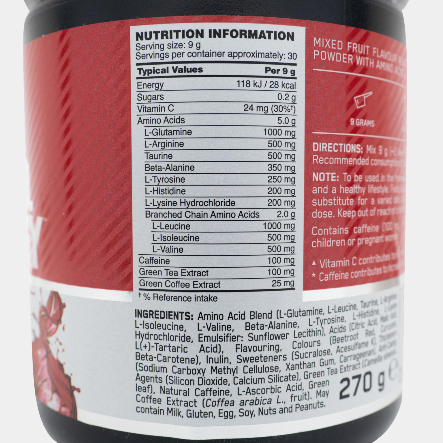 Amino Energy 270 g, kosttillskott - full image 2