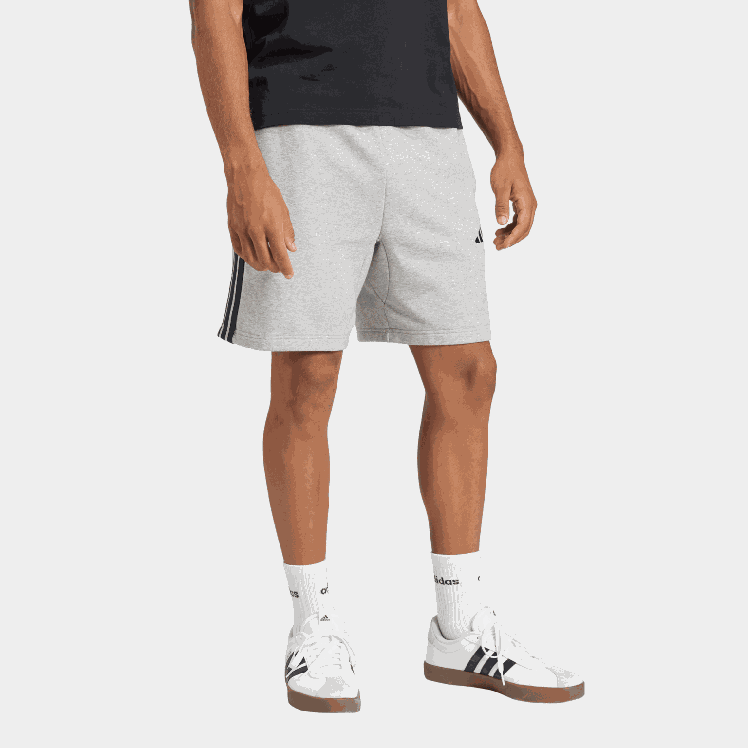 3-Stripes Fleece Short, shorts, herr - Fritidsshorts
