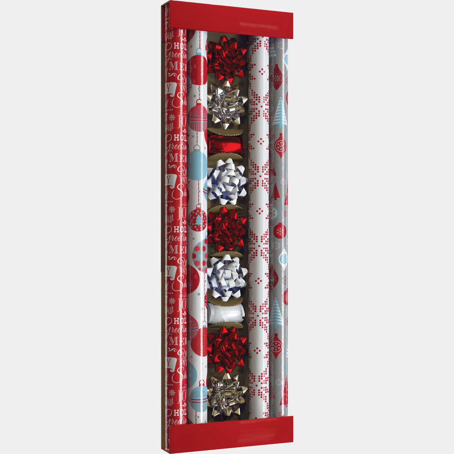 Christmas paper 4pcs, julklappspapper - full image 1