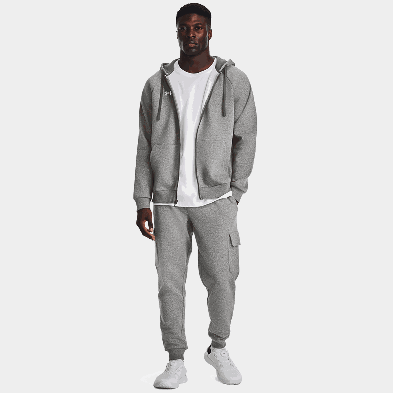 Rival Fleece Full Zip Hoodie, huvjacka, herr - full image 2