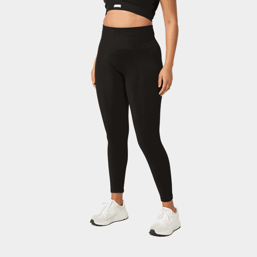Studio Seamless Rib Tights, träningstights, dam - full image 3