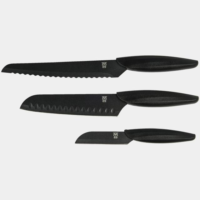 Knivset 3 delar, svart - Knivar & Yxor