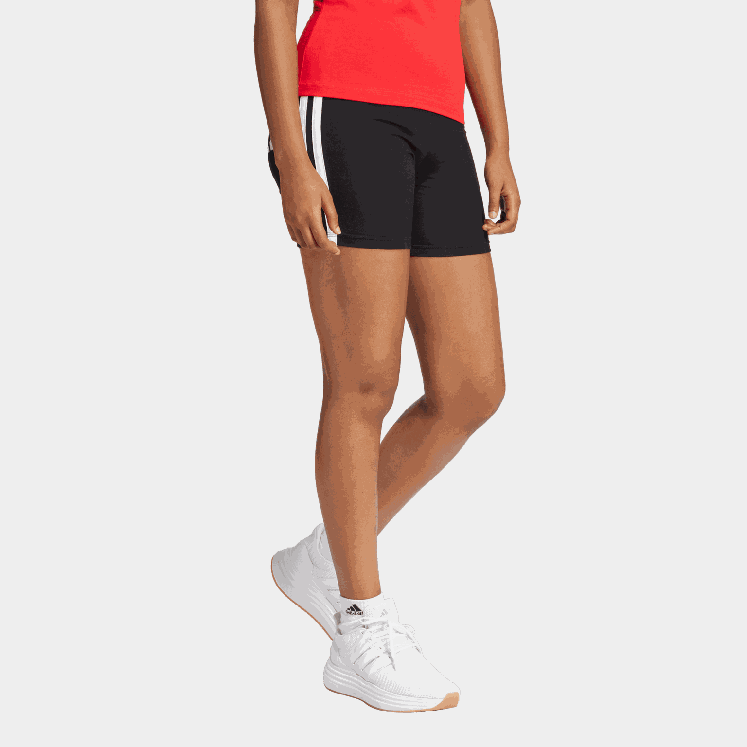 Essentials 3-Stripes High Waisted Biker Shorts, cykelshorts, dam - full image 2