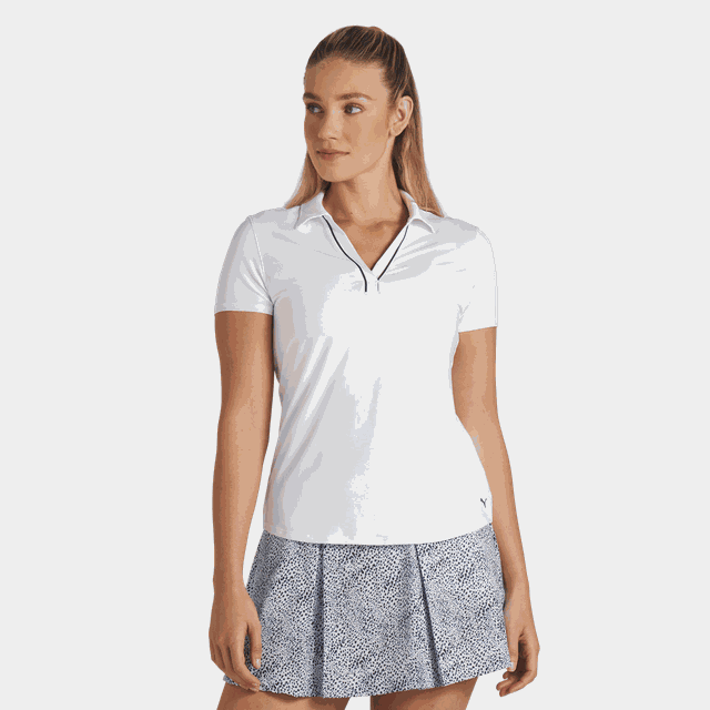 Cloudspun Piped Short-Sleeve Polo, pikétröja, golf, dam - Golfpikeer