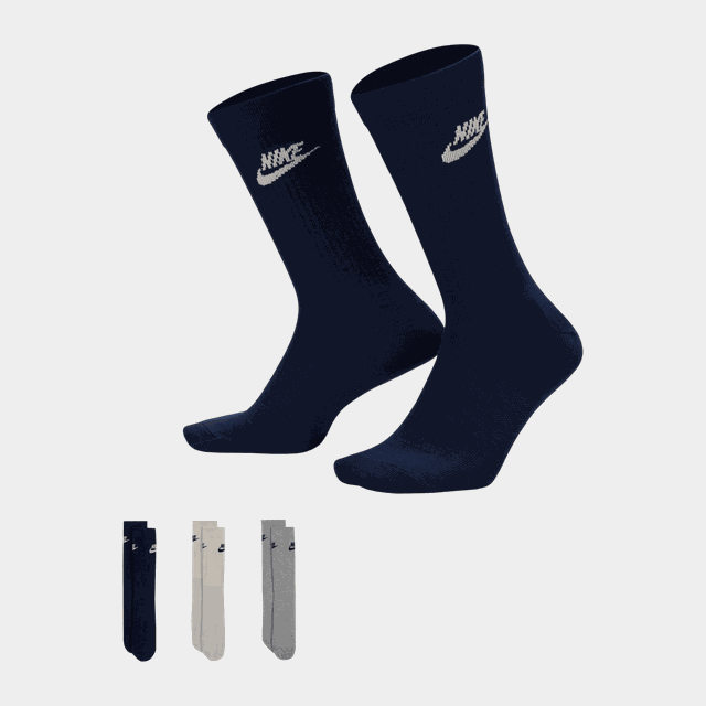 Essential Crew Sock 3P, strumpor - Bomullsstrumpor