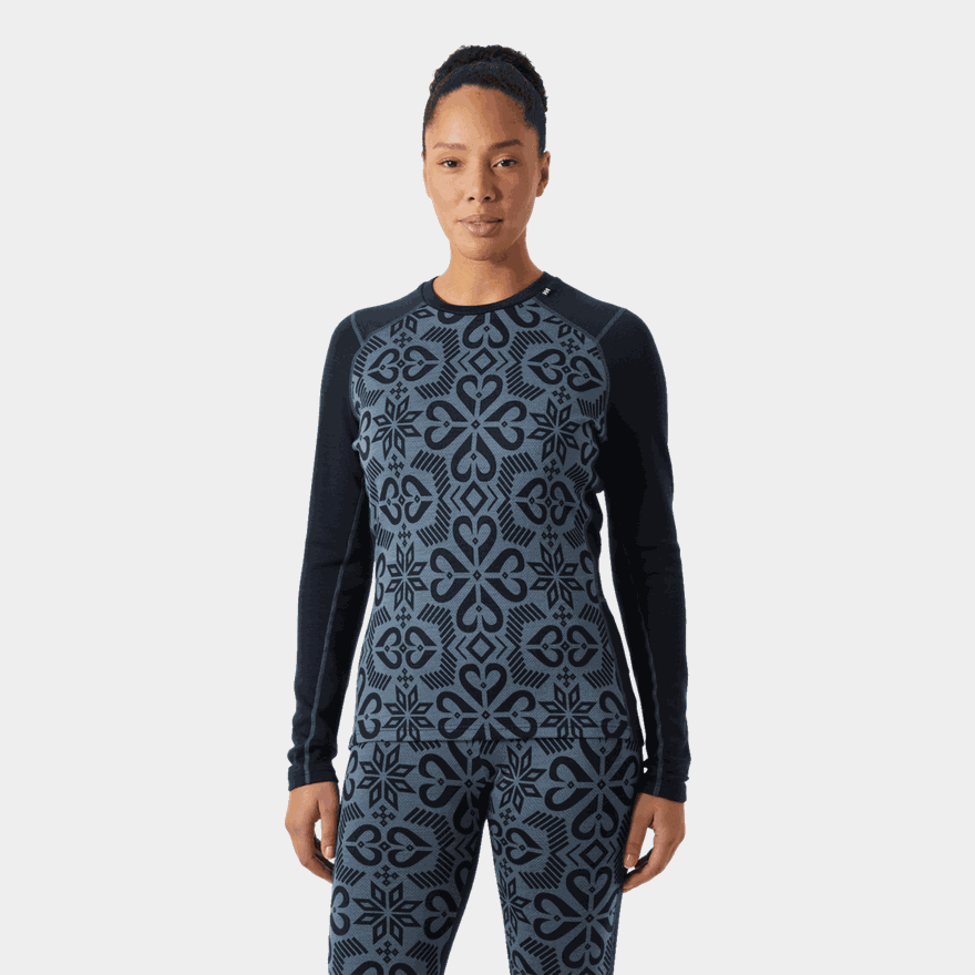 Lifa Merino Midweight Graphic Crew, ulltröja, dam - full image 1