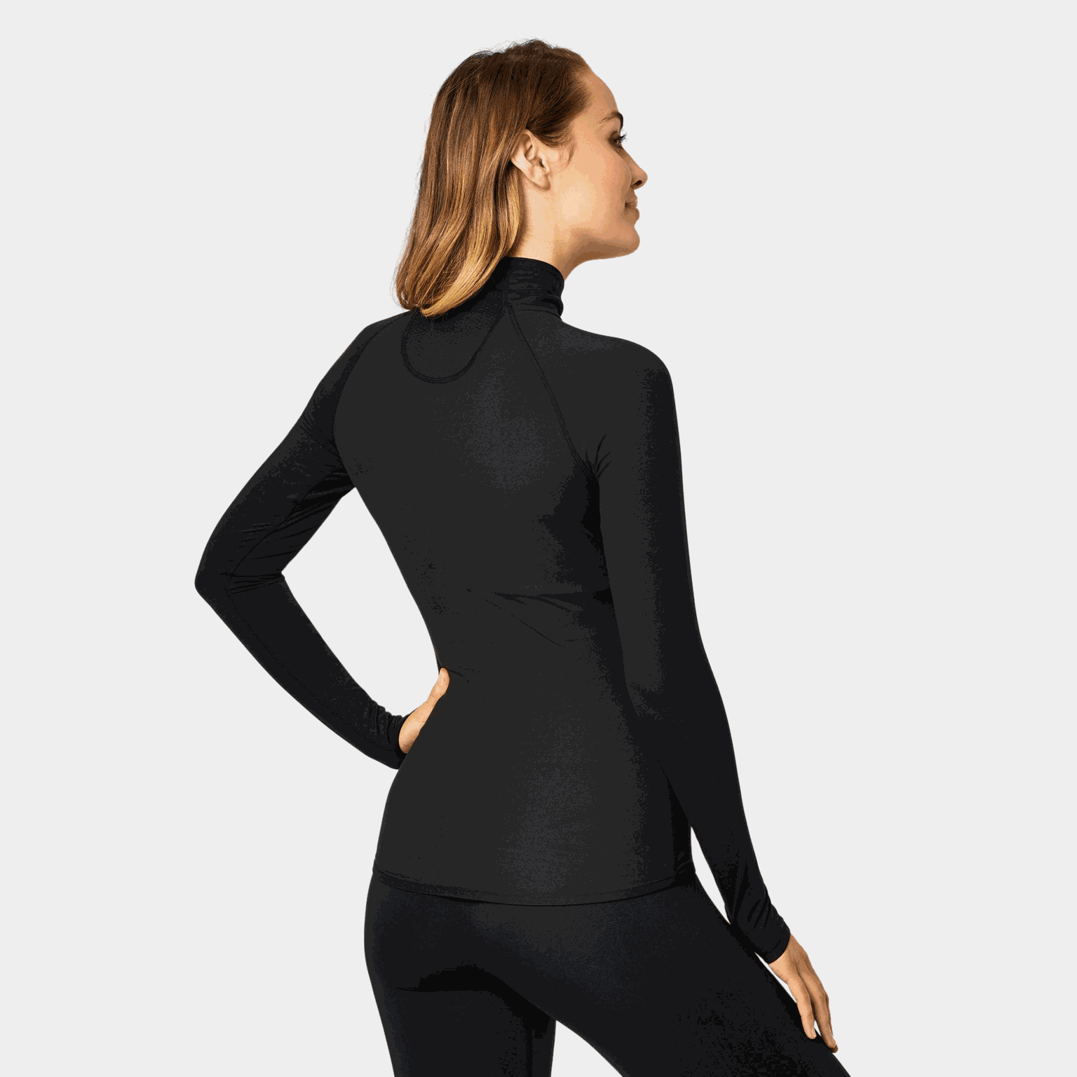 1/4 Long Sleeve Zip, träningströja, dam - full image 2