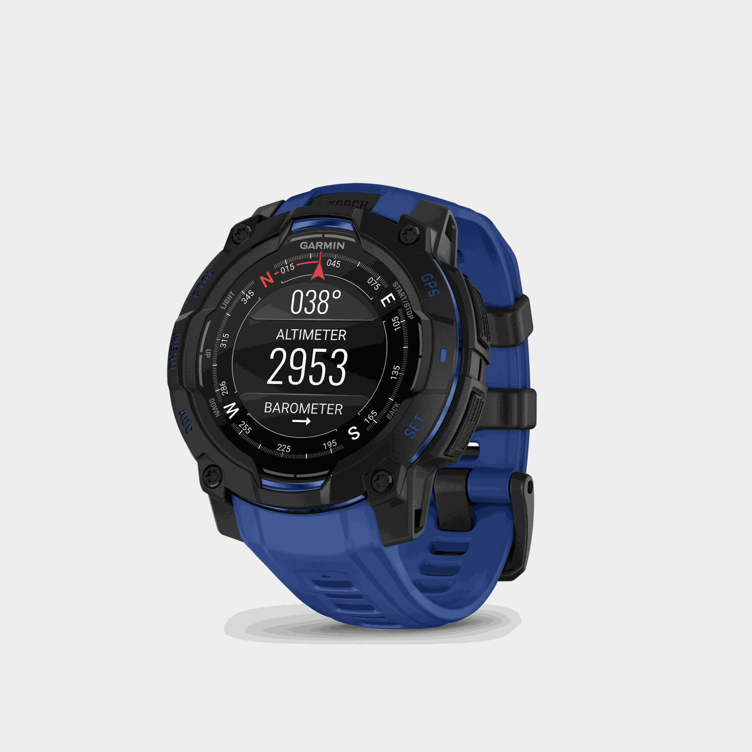 Instinct 3 LTD, 45mm, AMOLED, Black w/ Blue Strap, multisportklocka, smartklocka - full image 2