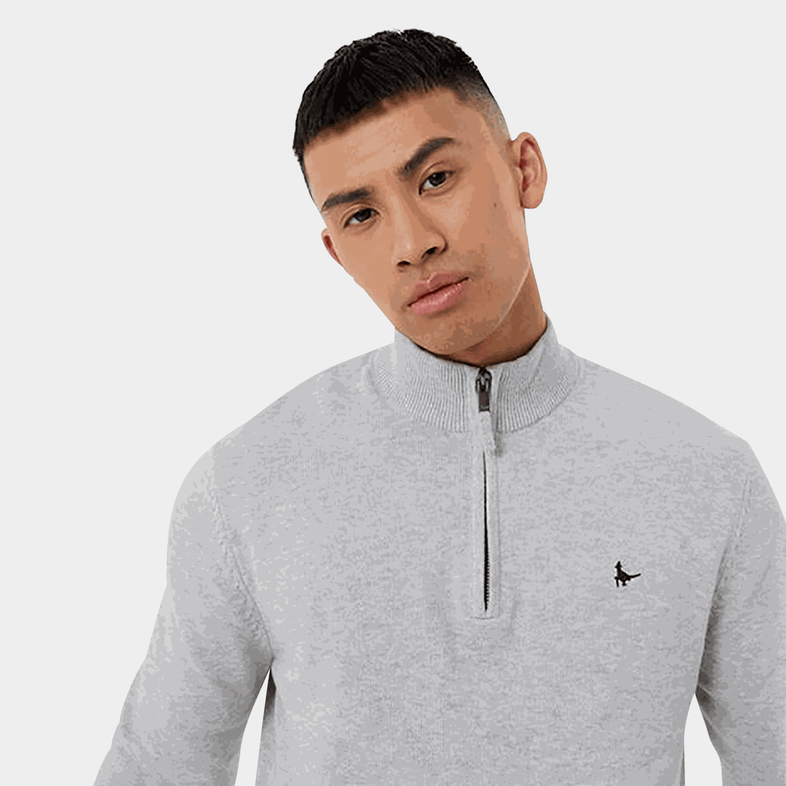 Funnel Neck Half Zip Jumper, tröja, herr - full image 3