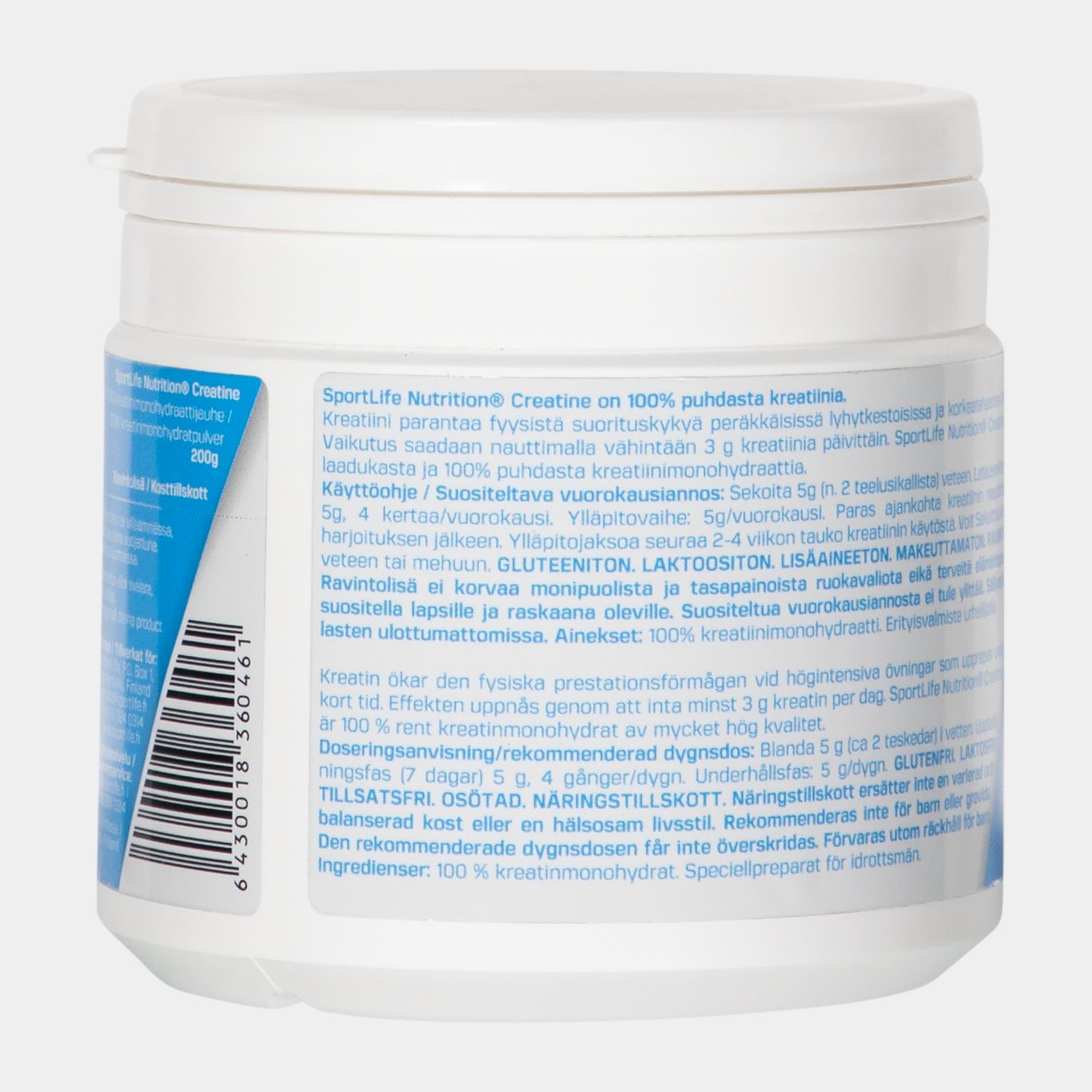 Creatine 200 g, kreatinmonohydratpulver - full image 3