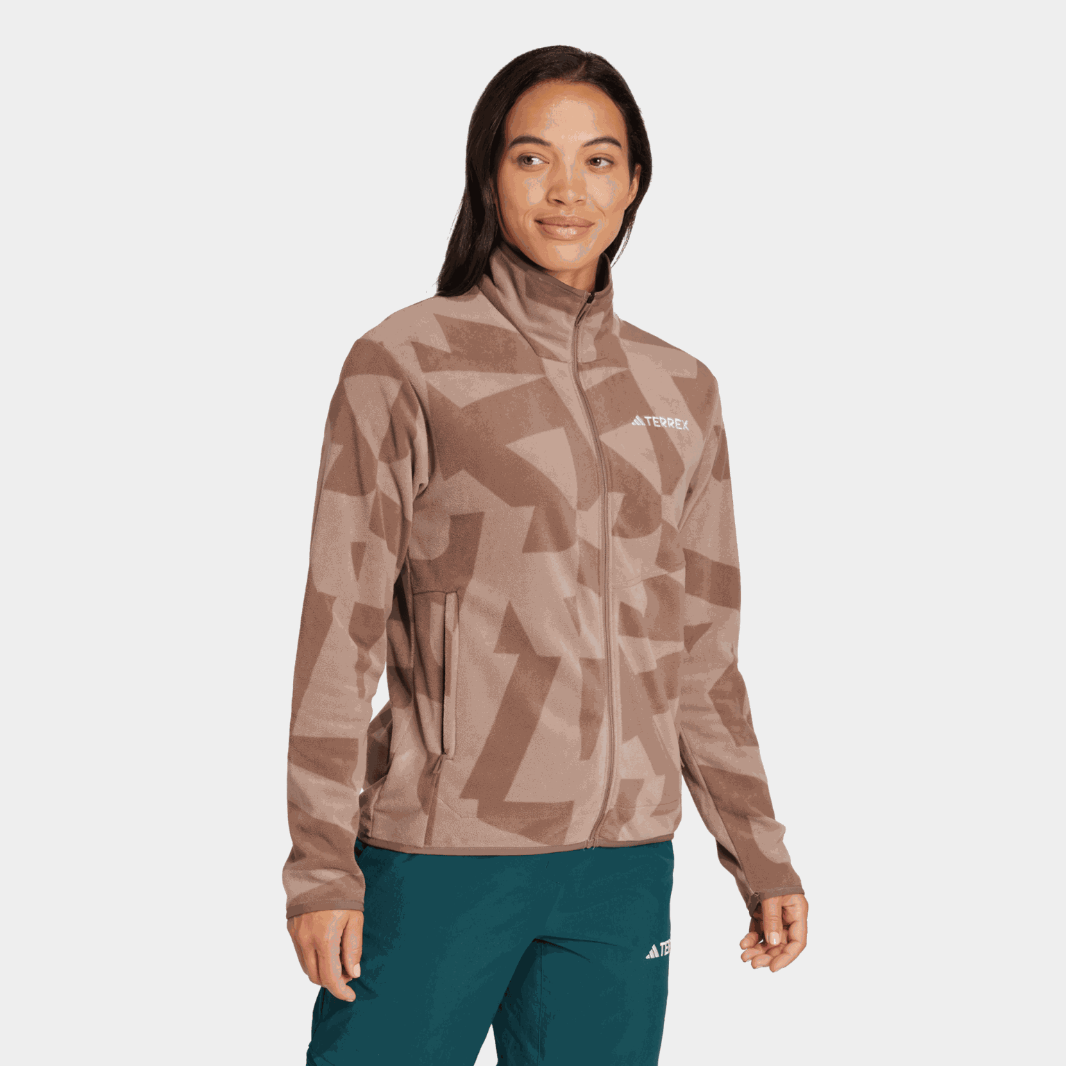 MT AOP FZ FL, Terrex Multi Printed Full-Zip Fleece Jacket, fleecejacka, dam - full image 2
