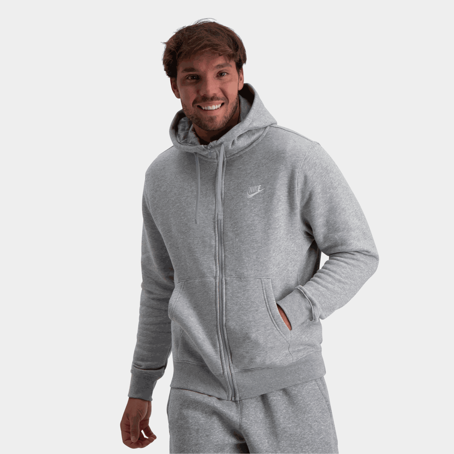 Club Hoody Full Zip, huvjacka herr - full image 1