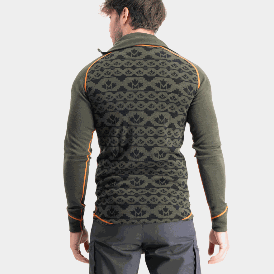 Yukon 2-layer Woll Polo Zip, ullunderplagg, tröja - full image 2