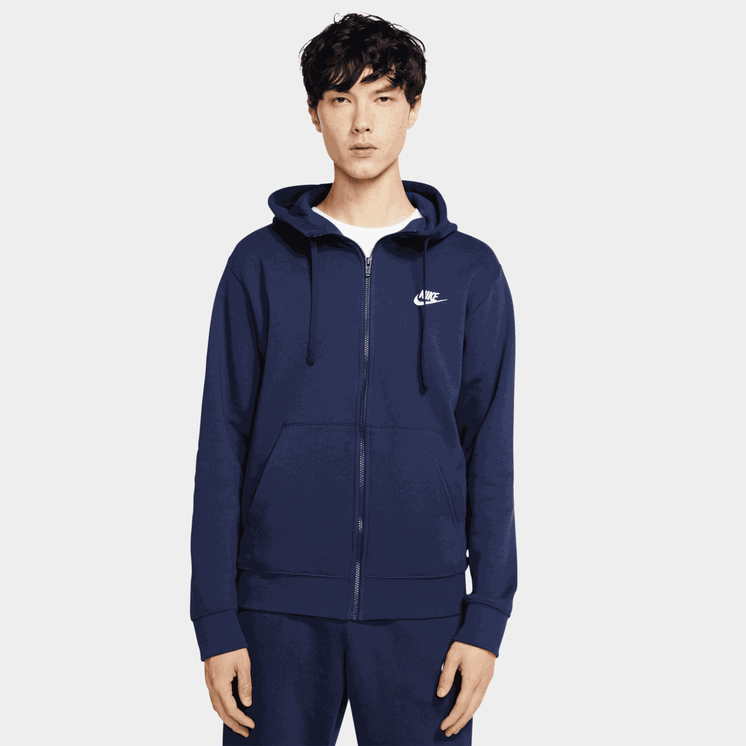 Club Hoody Full Zip, huvjacka herr - full image 1