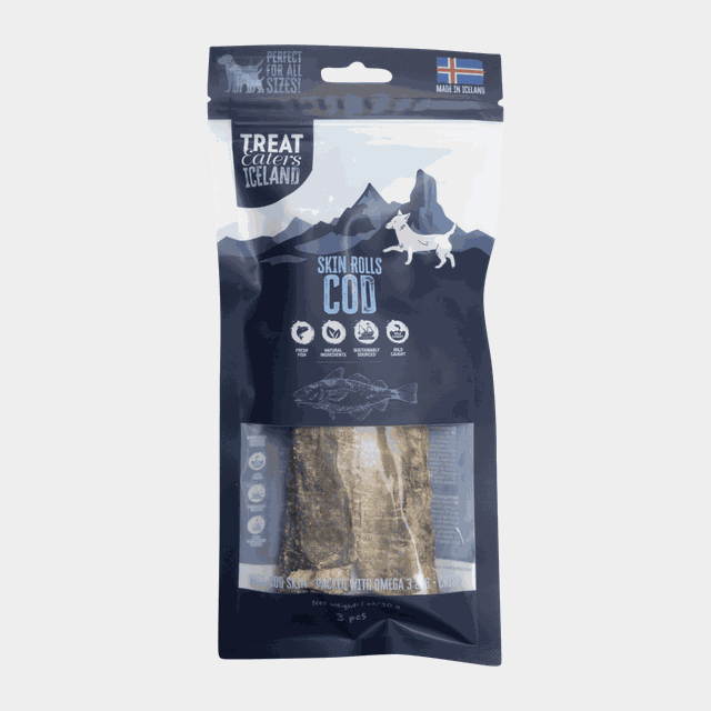 Skin rolls Cod 3pcs, hundgodis - Hundgodis & Snacks