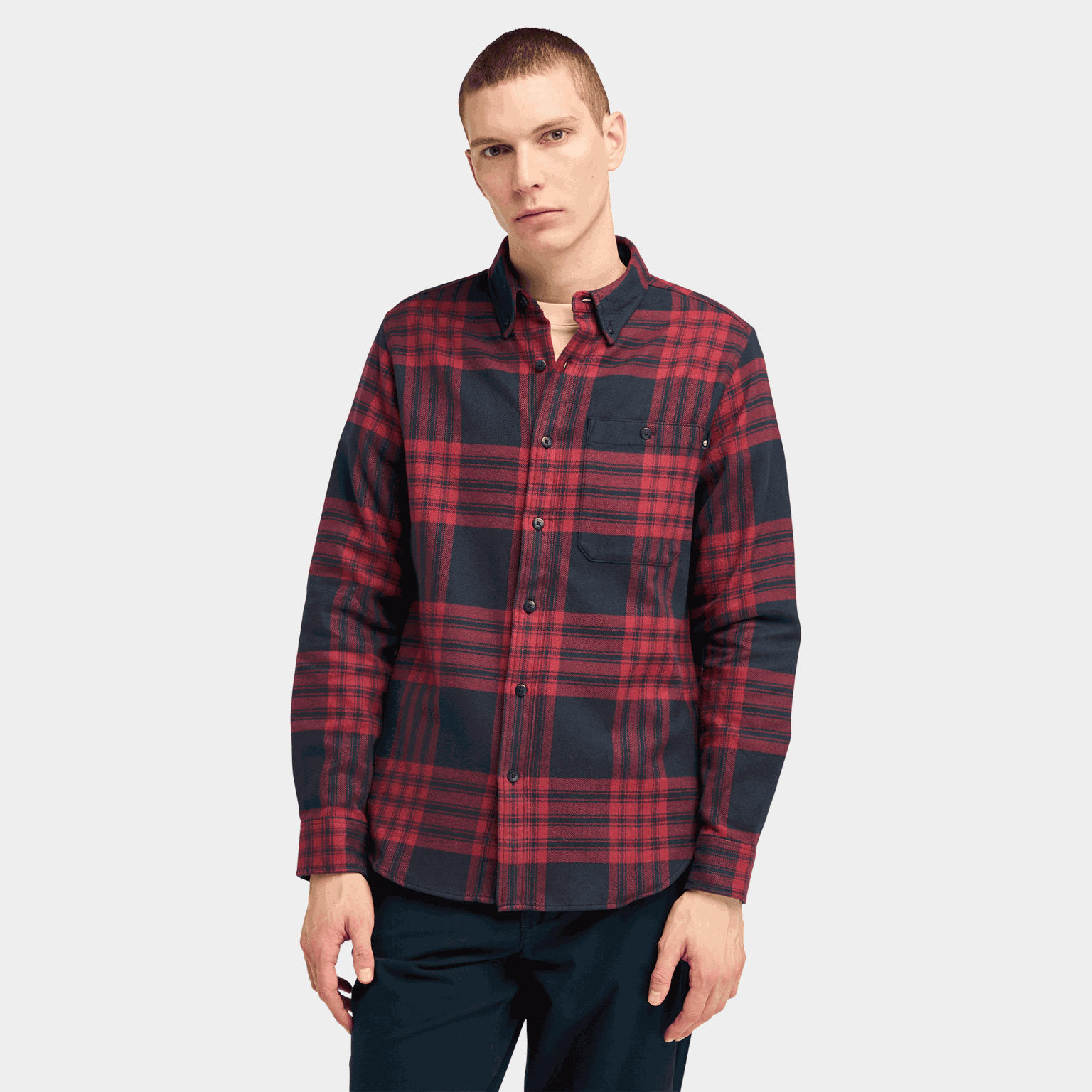Midweight Flannel Chec, flanellskjorta - Skjortor
