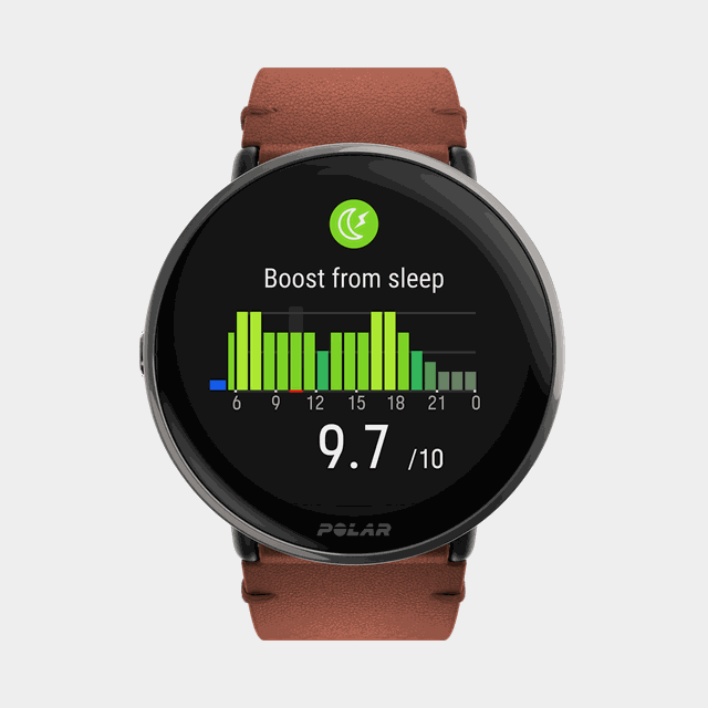 Ignite 3 Titanium/Brown leather strap, smartklocka - Pulsklocka