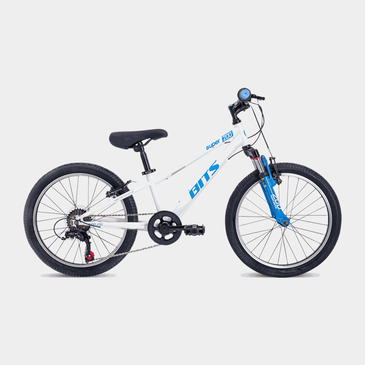 Super 200 EU WHITE/CYAN 25, barncykel, 5–8 år - full image 1