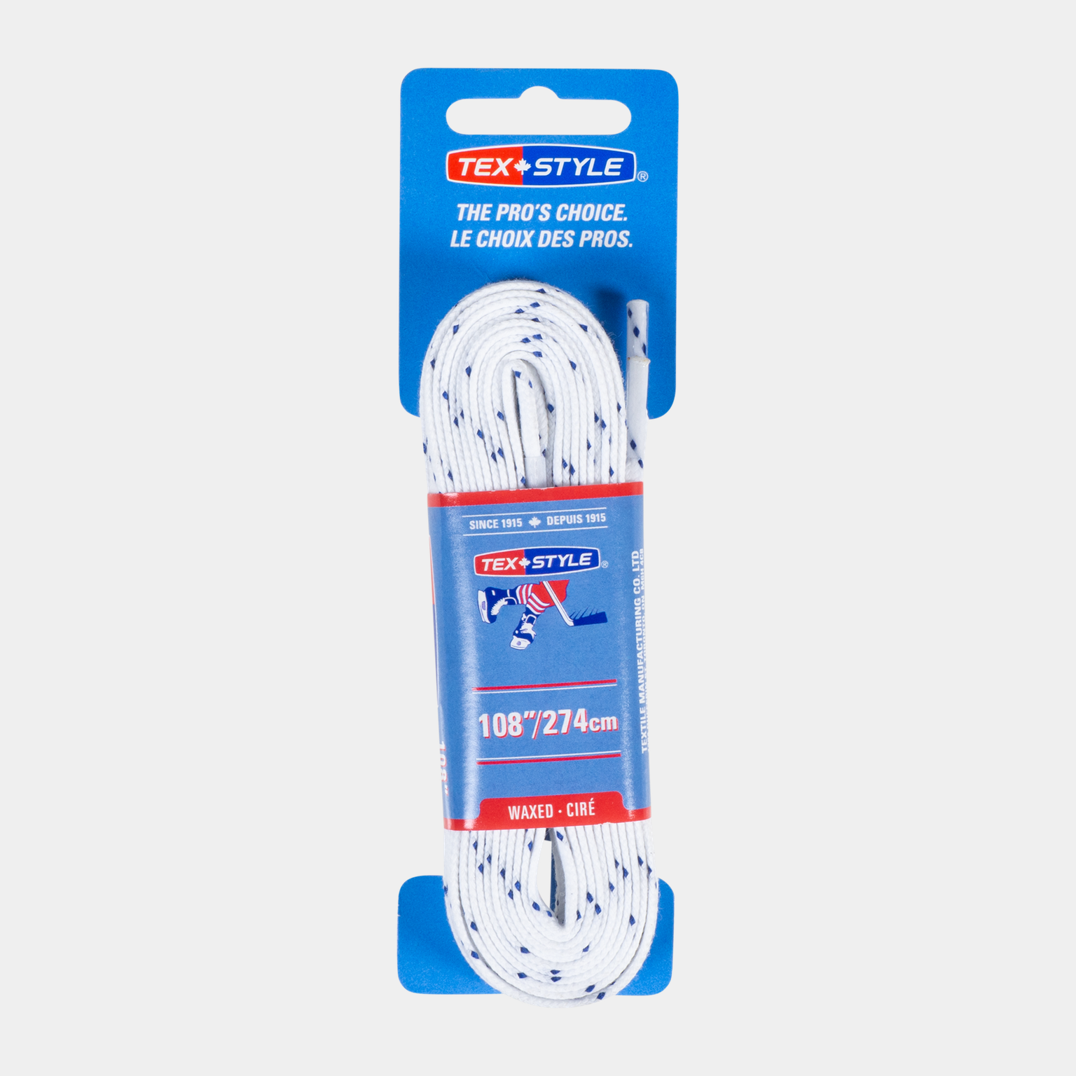 waxed Laces 274 cm white 36 pack 24/25, vaxade hockeyskosnören - full image 1